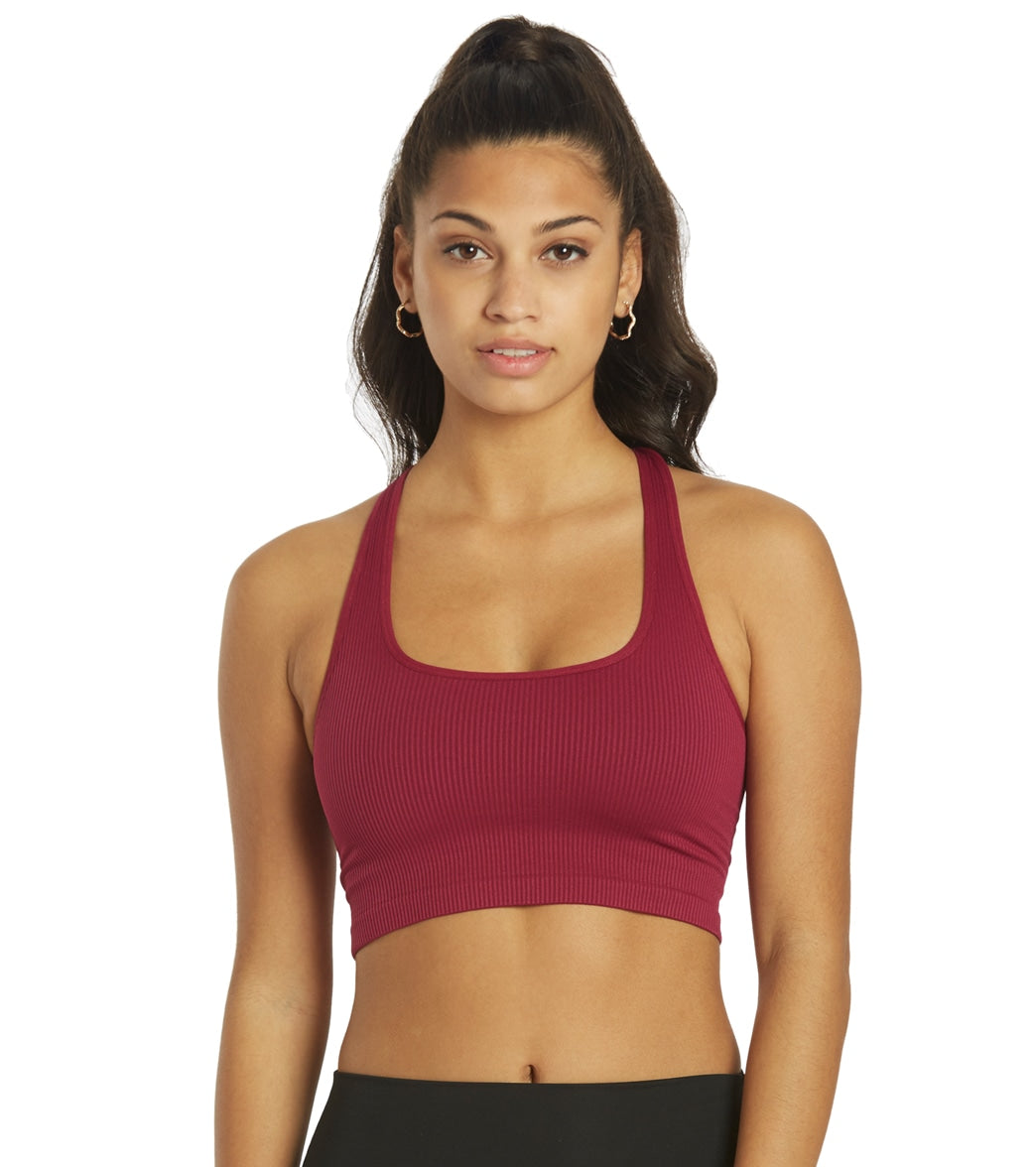 Spiritual Gangster Womens Rosaline Heart Print High Neck Sports Bra