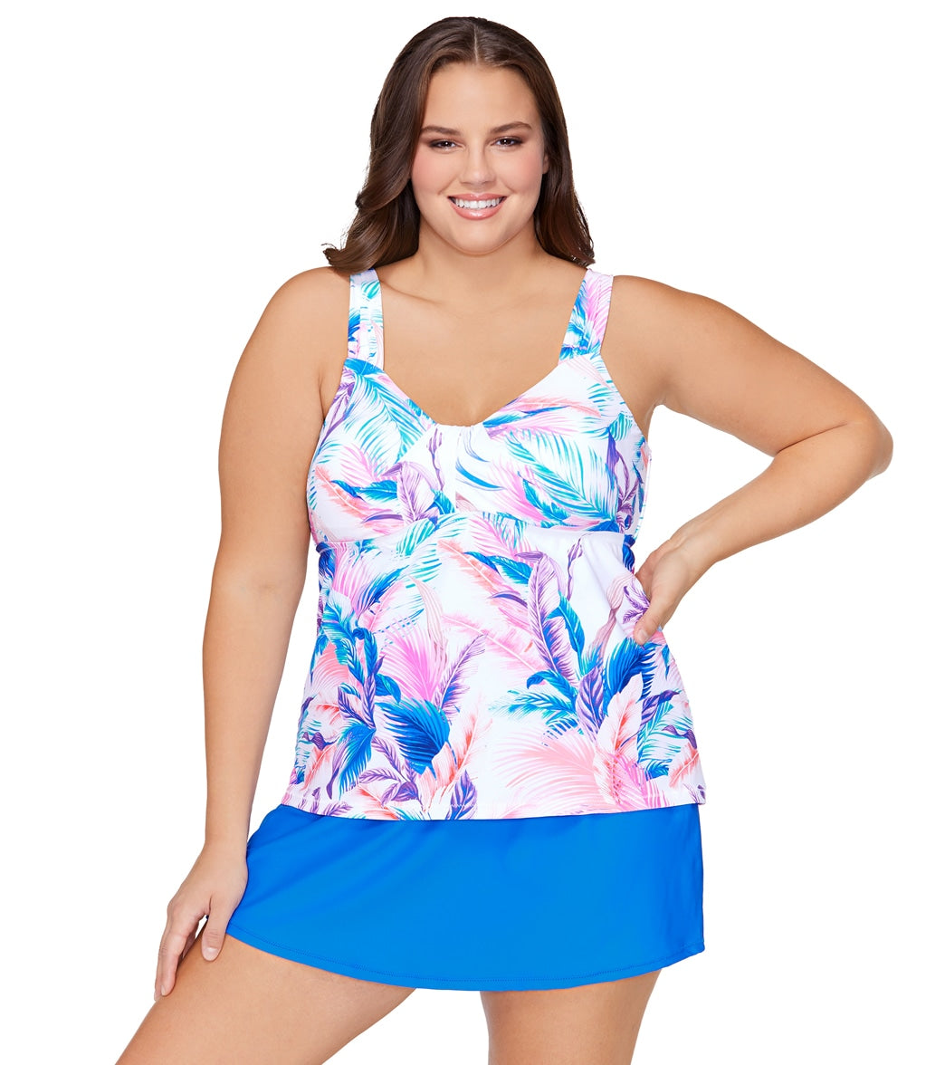 Raisins Women's Plus Size Whitsunday Rimini Tankini Top at SwimOutlet.com