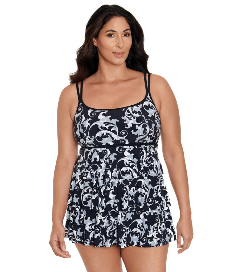 Miraclesuit Women's Plus Size Solid Must Have Marais Swim Dress at ...