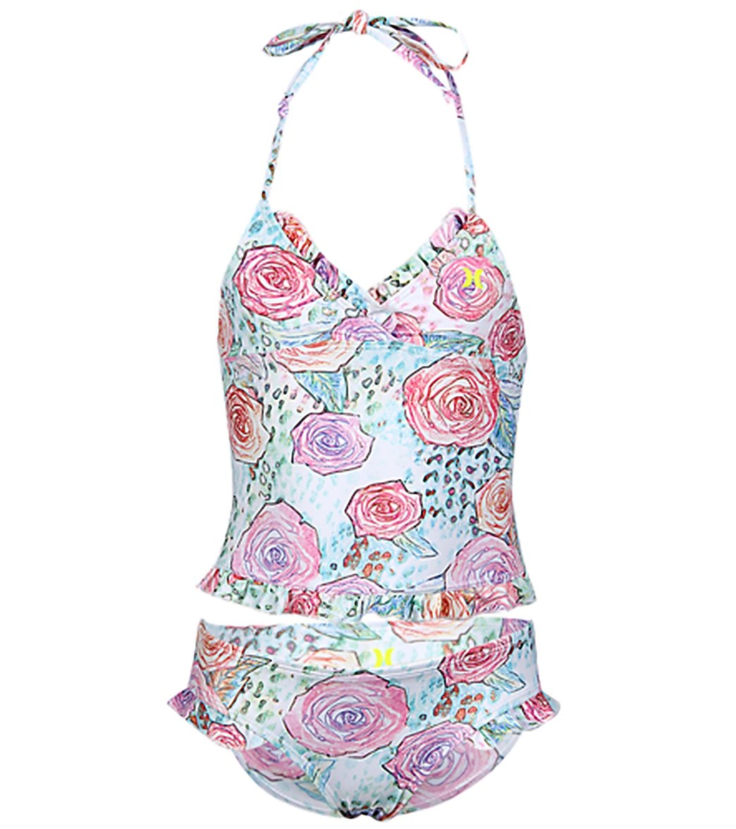 Hurley Little Girls' Every Rose Tankini Set (4-6X) at SwimOutlet.com