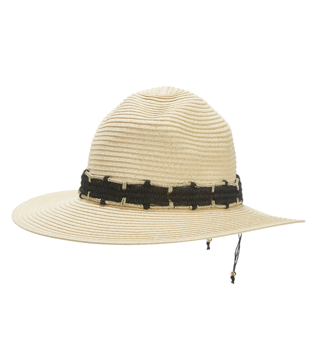 Wallaroo Women's Darby Straw Hat - Ivory/Taupe One Size | Polyester - Swimoutlet.com
