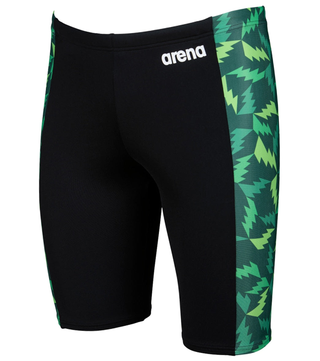 Arena Boy's Fundamentals Allover Junior Boxer - Soft Green Multi