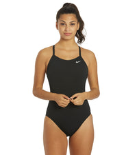 나이키 원피스 수영복 (강습용 추천) Nike Womens HydraStrong Solid Poly Racer Back One Piece Swimsuit,Black