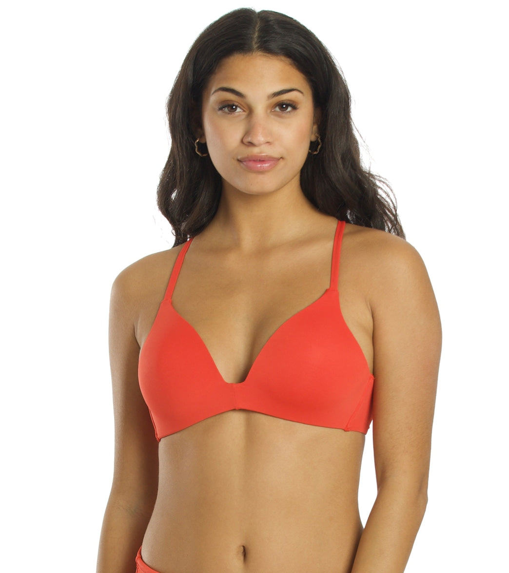 Vince Camuto Womens Ribbed Knit Cropped Bikini Top Ribbed Cheeky