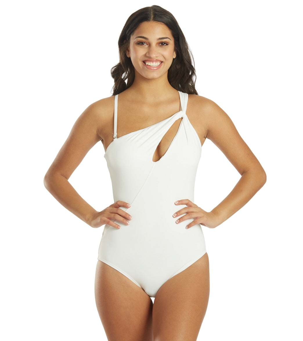 Carmen Marc Valvo Shirred Halter Tankini Top - Amalfi Coast