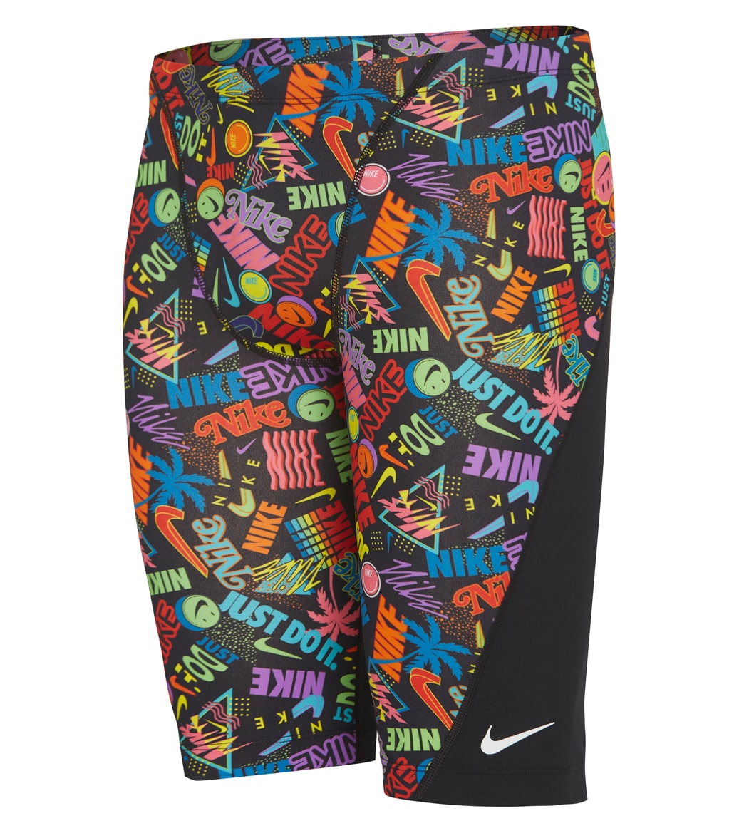 나이키 맨 강습용 5부 수영복 Nike Mens HydraStrong Multiple Print Jammer Swimsuit,Volt