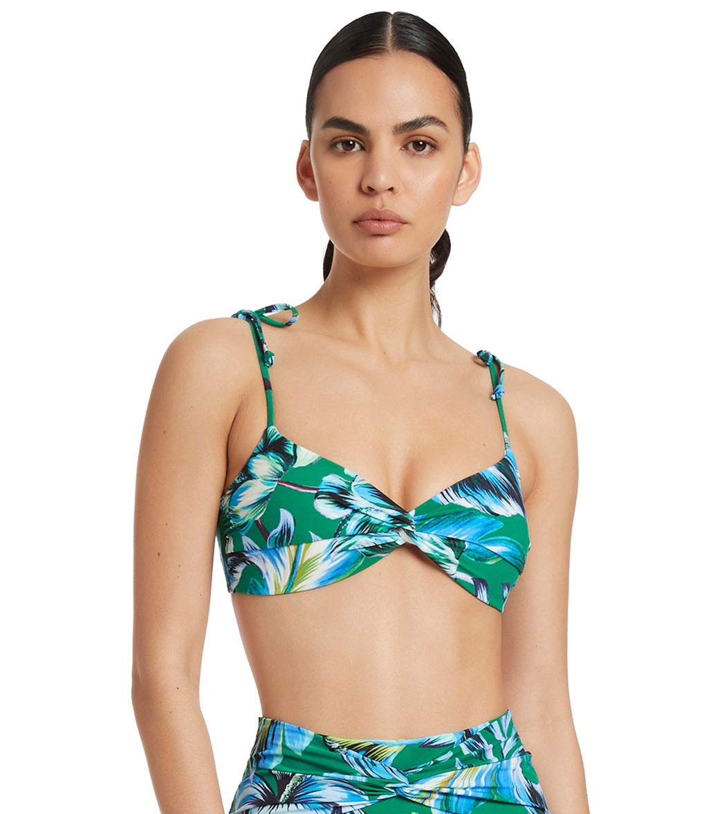 JETS Azura High-Waisted Twist-Front Bikini Bottoms