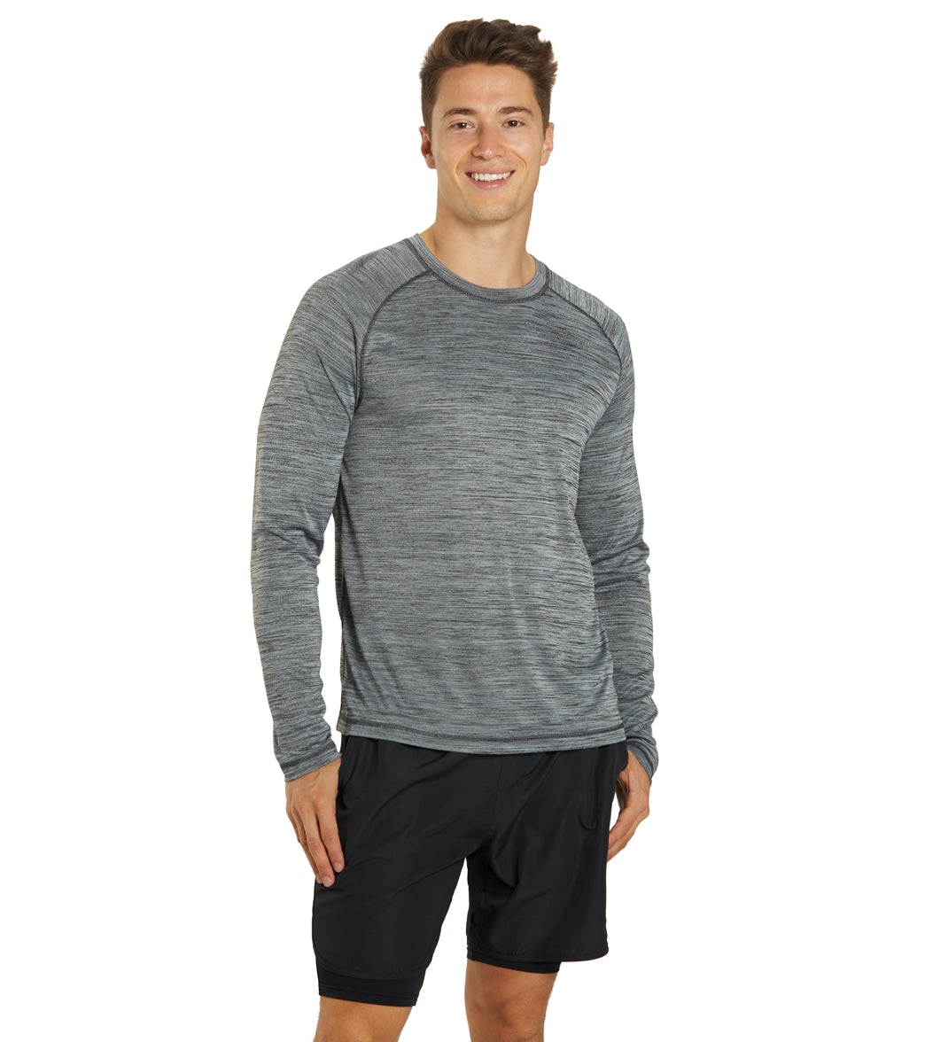 TYR Men's SunDefense Long Sleeve UPF 50+ Swim Shirt at SwimOutlet.com