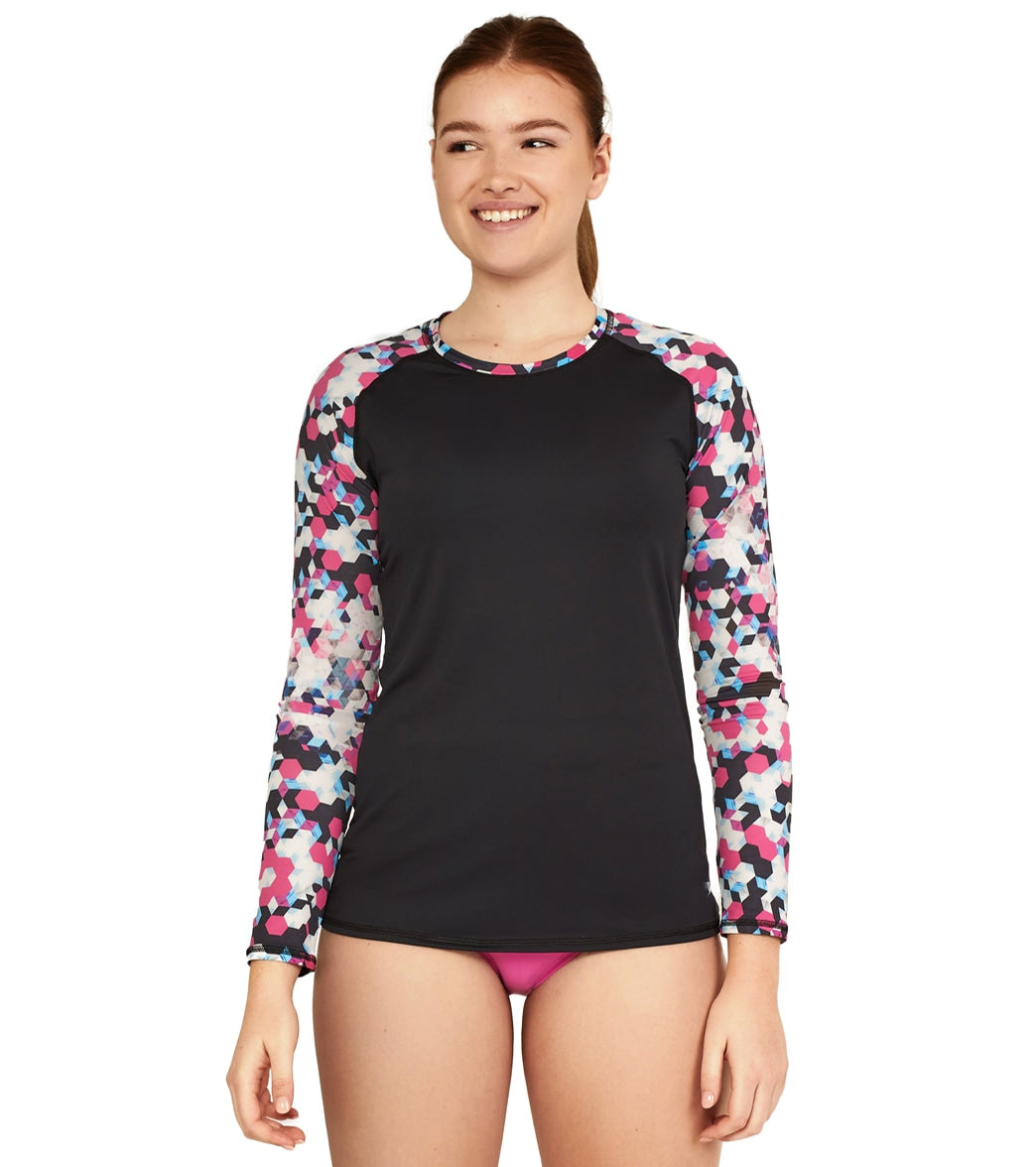 SPEEDO / CLANE W FACE RASH GUARD SHIRT