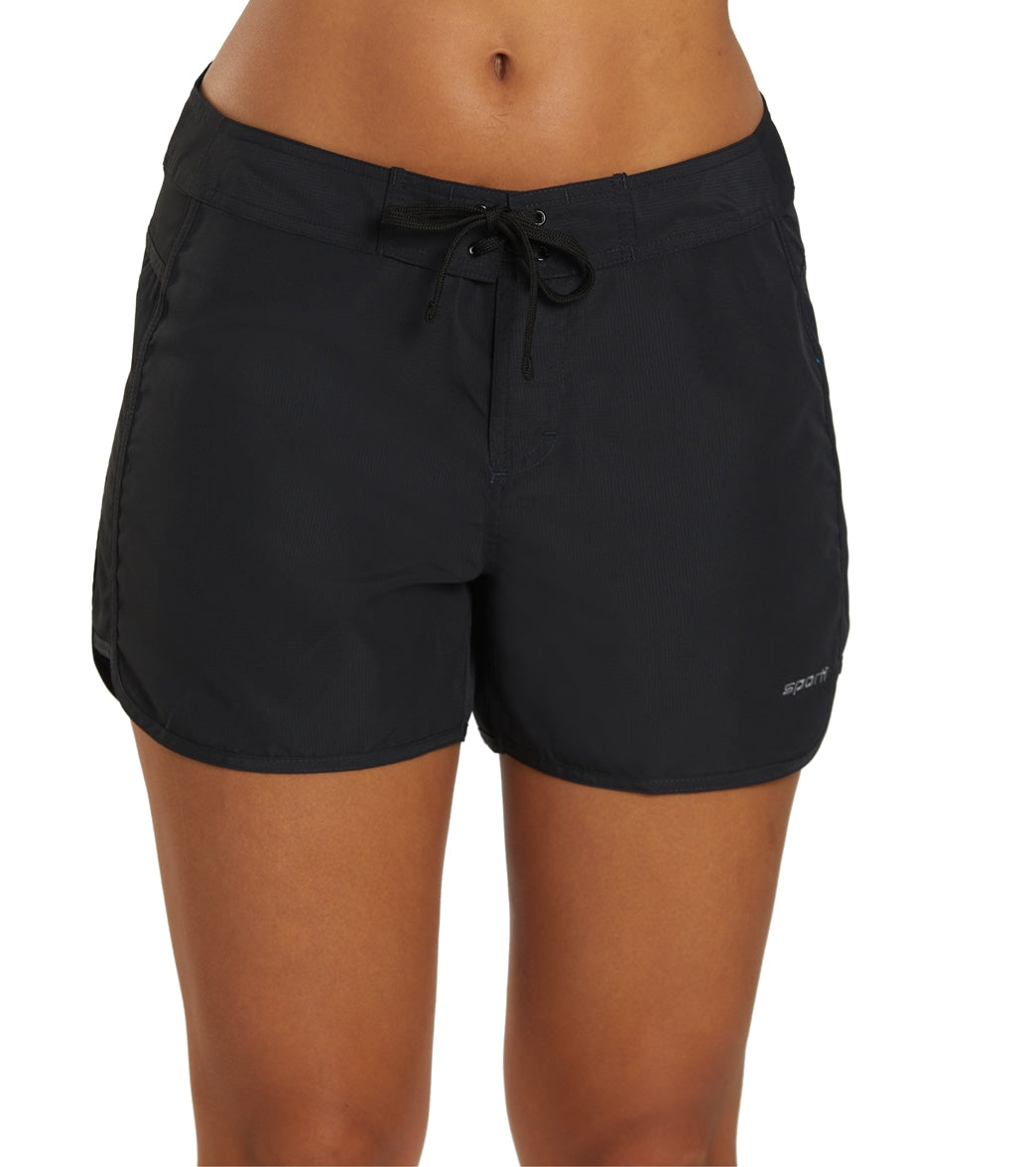  Womens Swim Shorts High Waist Swimsuit Bottoms Tummy Control Bathing  Suit Boy Shorts Board Shorts Black