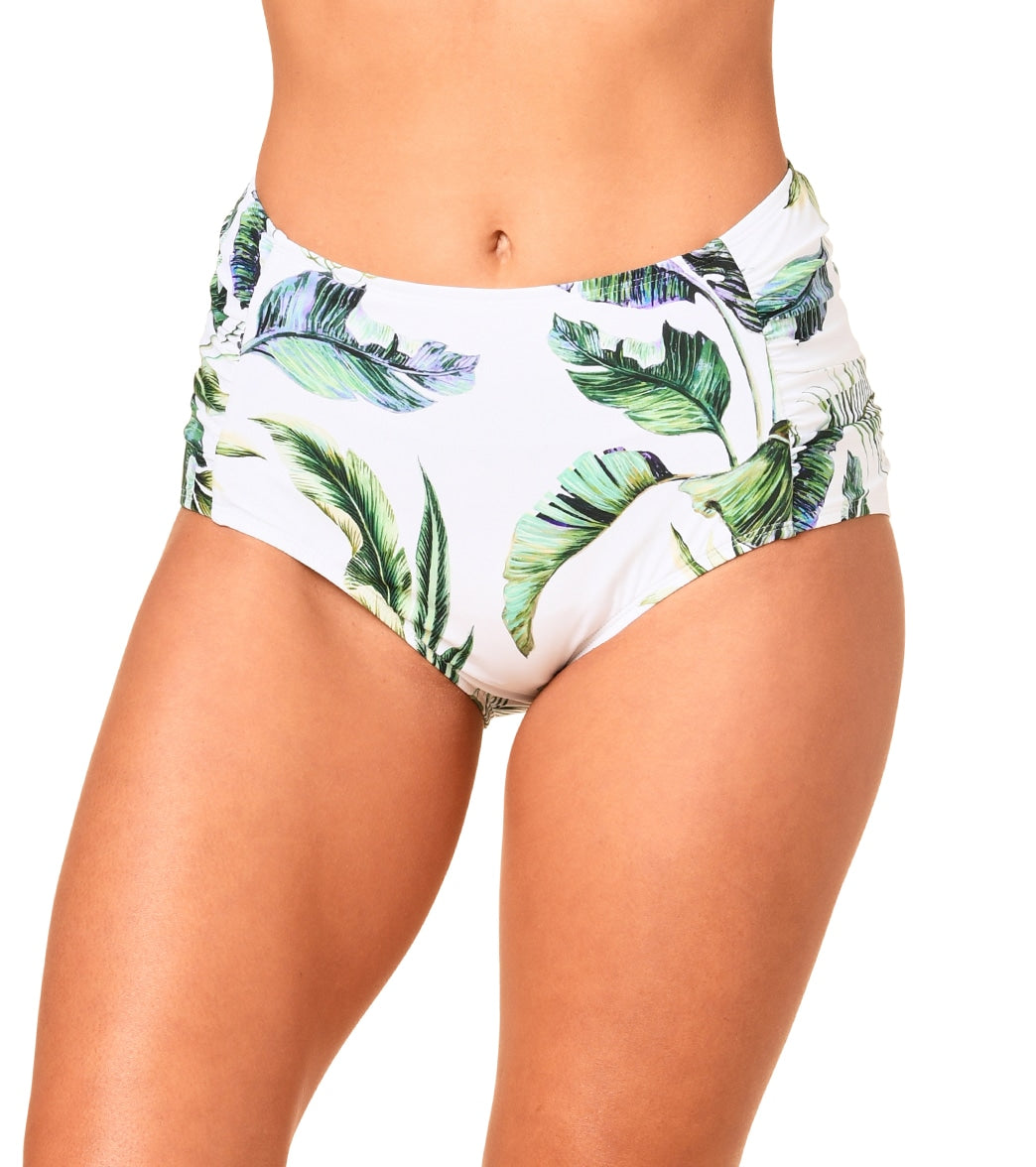 JANTZEN Floral Fantasy Judy Hipster Bikini Bottom - Black Tropical