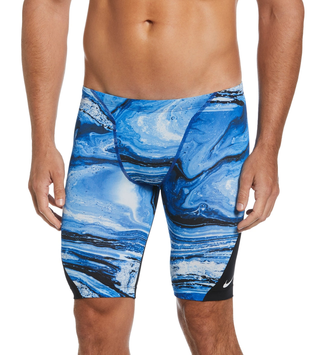 Nike Men's HydraStrong Crystal Wave Jammer Swimsuit Game Royal at ...