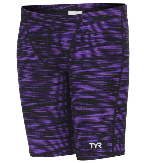 TYR Boys' Fizzy Jammer Swimsuit Purple at SwimOutlet.com