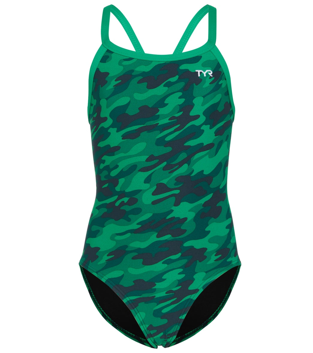 TYR Girls' Solid Olivia Fit One Piece Swimsuit (Little Kid, Big Kid) at