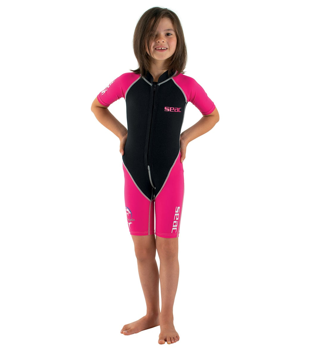 Neoprene Wetsuit Kids Girls Boys Toddler Shorty Thermal Swimsuit 2.5MM  Scuba Suit for Teen Youth, One Piece Short Sleeve Child Diving Suits Warm  Surf Suit Protection for Snorkeling Beach Water Sports Girl