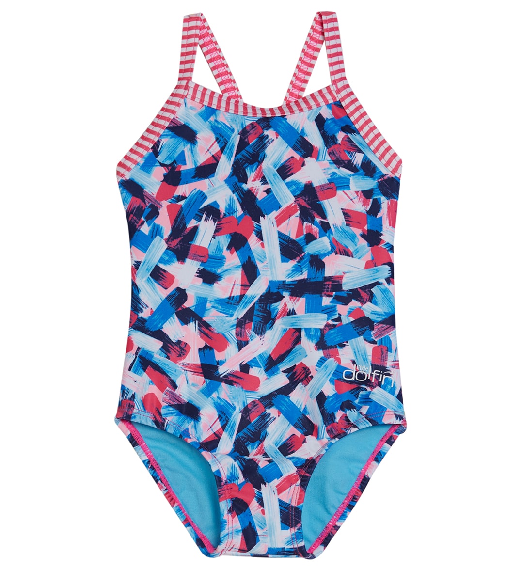 Dolfin Girls' Pretty Mess One Piece Swimsuit (Toddler) Pretty Mess at ...