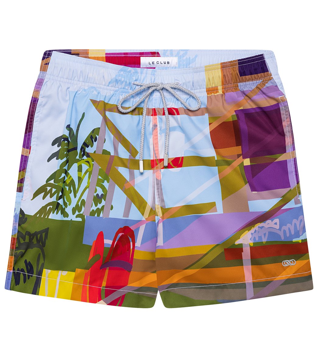 2024 Le Club Men's Original Swimsuit Crocus Bay Long Trunk 7 inch