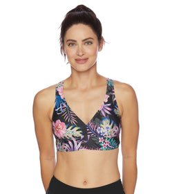 ATHLETA Bra Cup Wrap Bikini Top Black 34 B/C Retail for sale