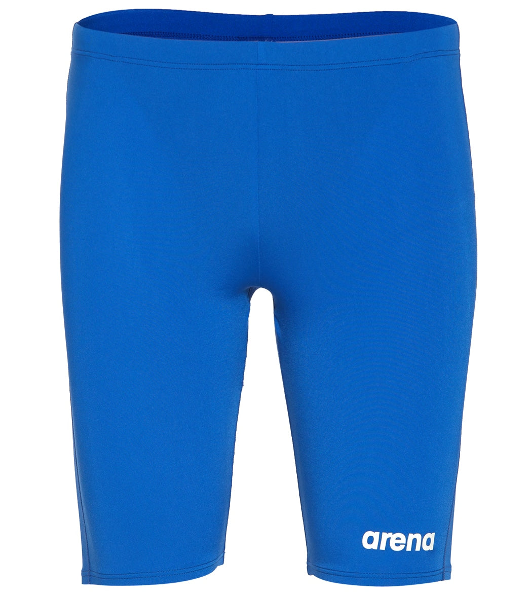 Arena Men's Solid Jammer Swimsuit Royal/White at SwimOutlet.com