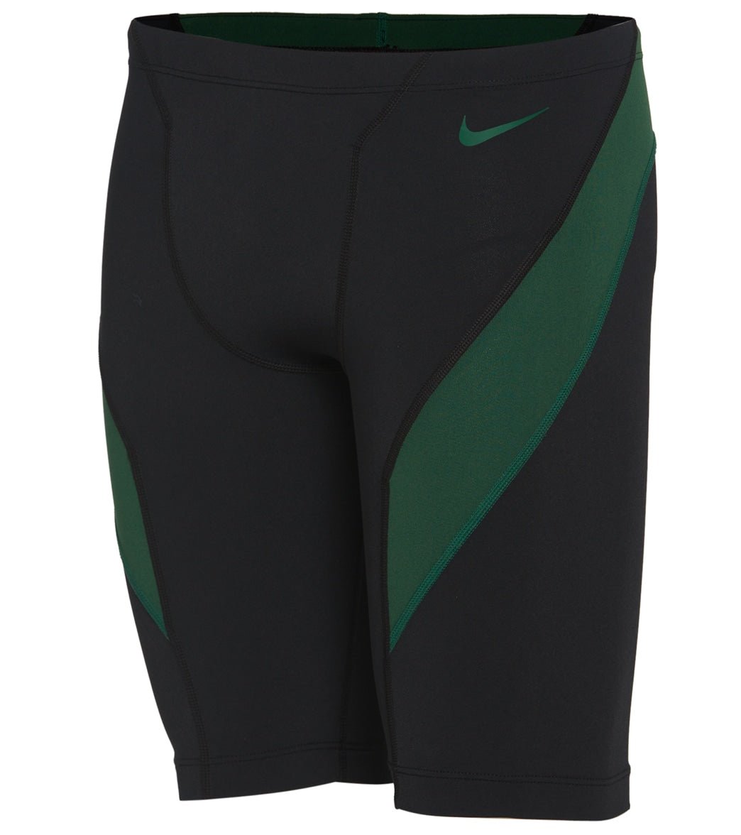 나이키 맨 강습용 5부 수영복 Nike Mens HydraStrong Colorblock Jammer Swimsuit,Gorge Green