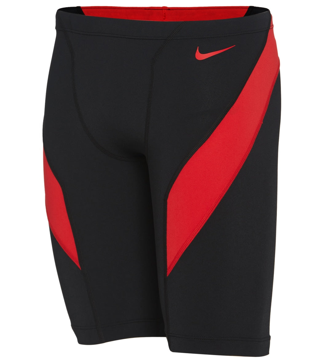 나이키 맨 강습용 5부 수영복 Nike Mens HydraStrong Colorblock Jammer Swimsuit,University Red