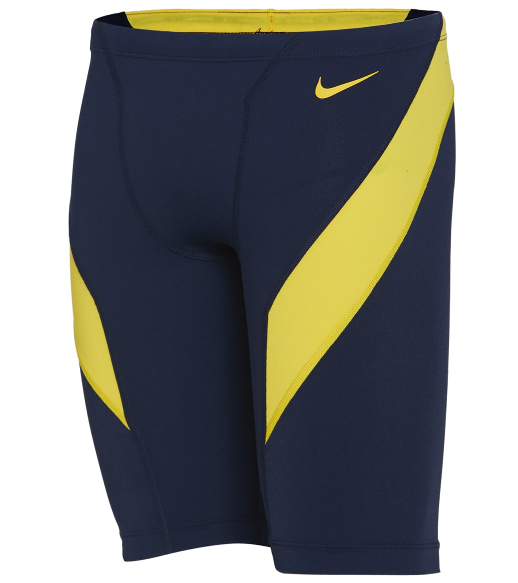 나이키 맨 강습용 5부 수영복 Nike Mens HydraStrong Colorblock Jammer Swimsuit,Varsity Maize