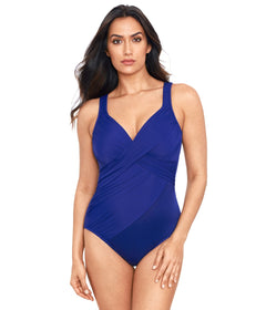 Miraclesuit Pin Point Oceanus Underwire One Piece Swimsuit (DD Cup