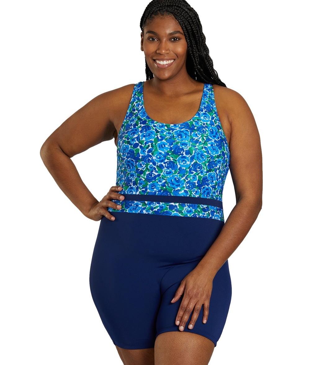 Yours Clothing Womens Plus Size Swim Unitard