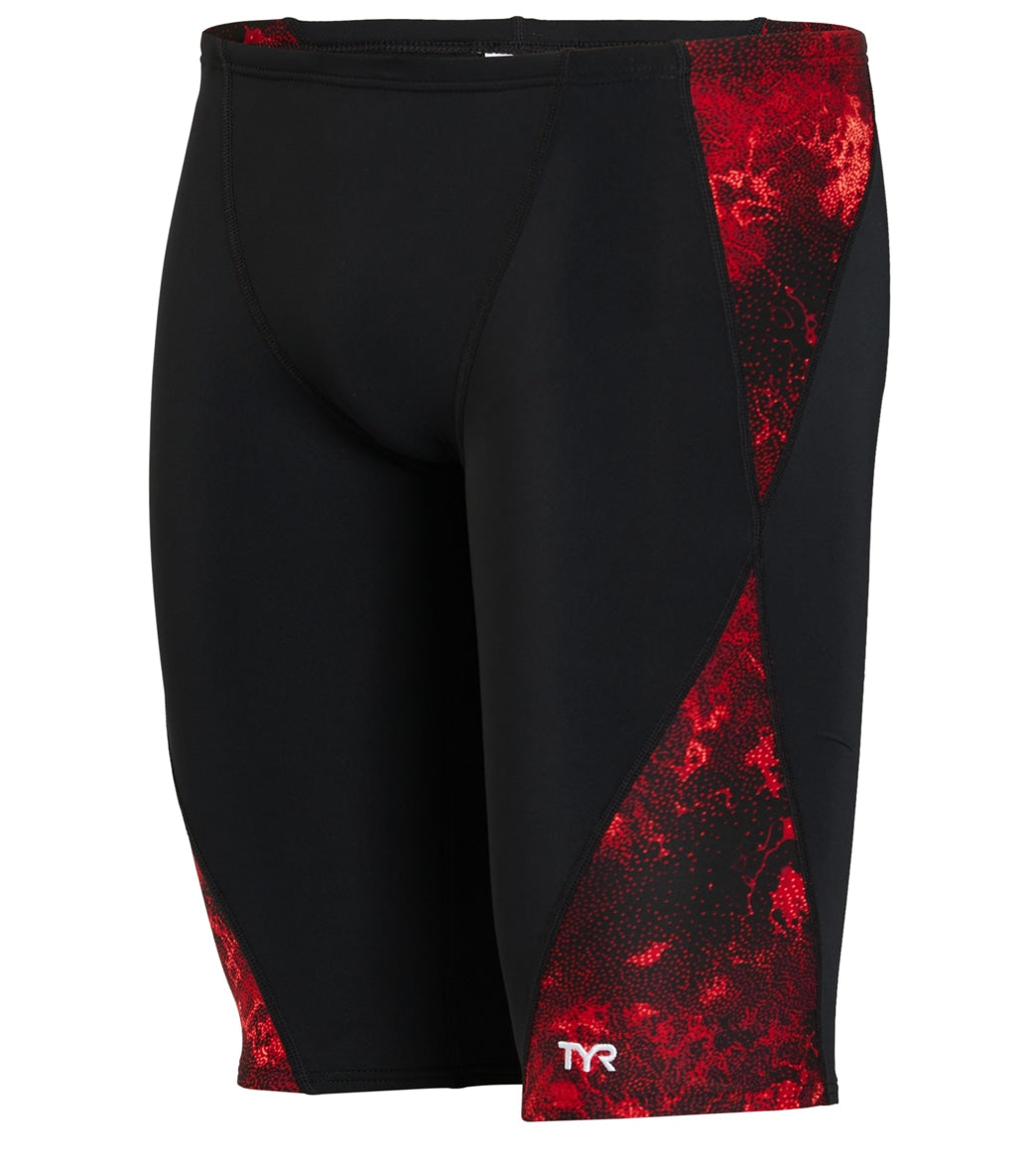 TYR Men's Diploria Blade Jammer Swimsuit Red at SwimOutlet.com