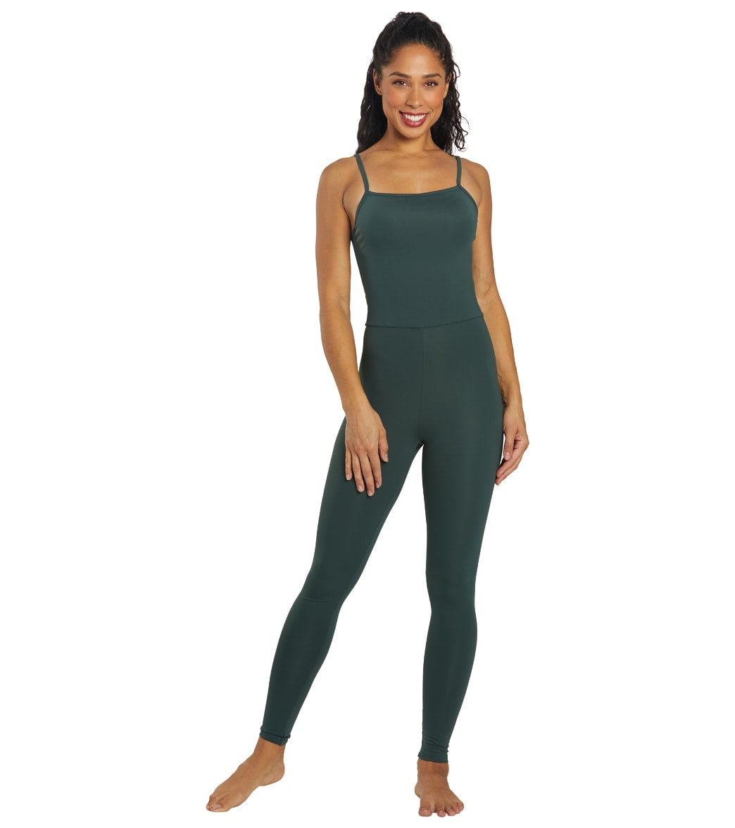 Sporti Active Solid One Piece Cropped Swim Unitard at SwimOutlet.com
