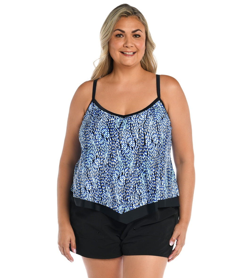 Feathers And Flair High Neck Tankini Top