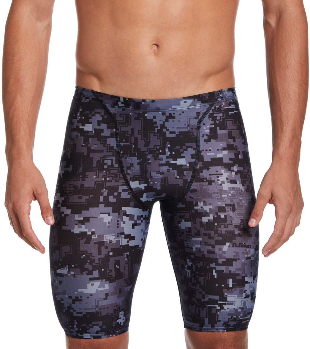 나이키 맨 강습용 5부 수영복 Nike Mens HydraStrong Multi Print Jammer Swimsuit,Iron Grey
