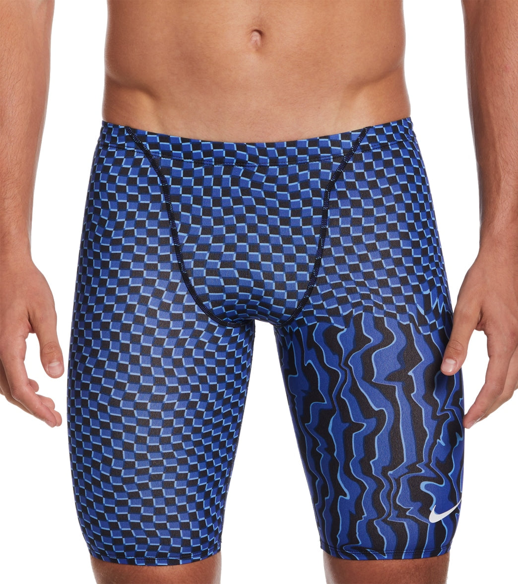 나이키 맨 강습용 5부 수영복 Nike Mens Drippy Check Jammer Swimsuit,Game Royal