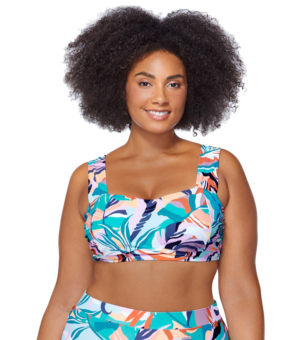 Raisins Women's It's A New Wave Marita Plus Size Tankini Top at