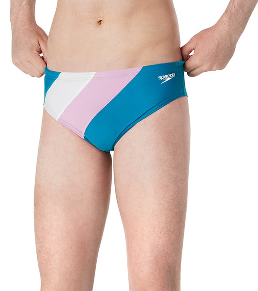 Speedo Vibe Mens Color Blocked One Brief Swimsuit At