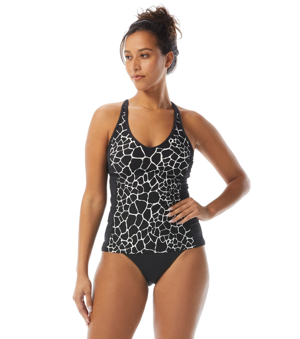 Beach House Sport Racer Zip Front Tankini Top - Shorelines