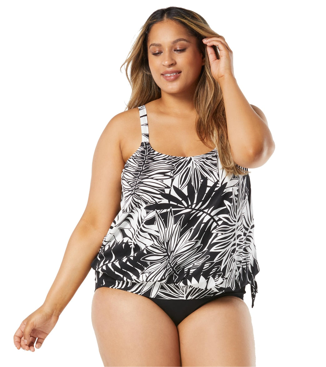 Blouson Tankini Top in Mystic Palm, Bikini