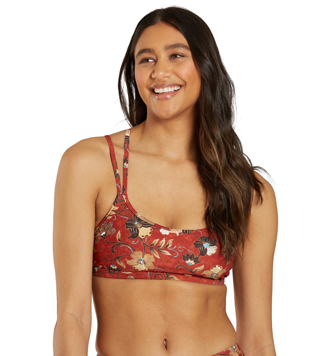 Printed Beach Classics - Athletic Two Piece Bikini Set for Women