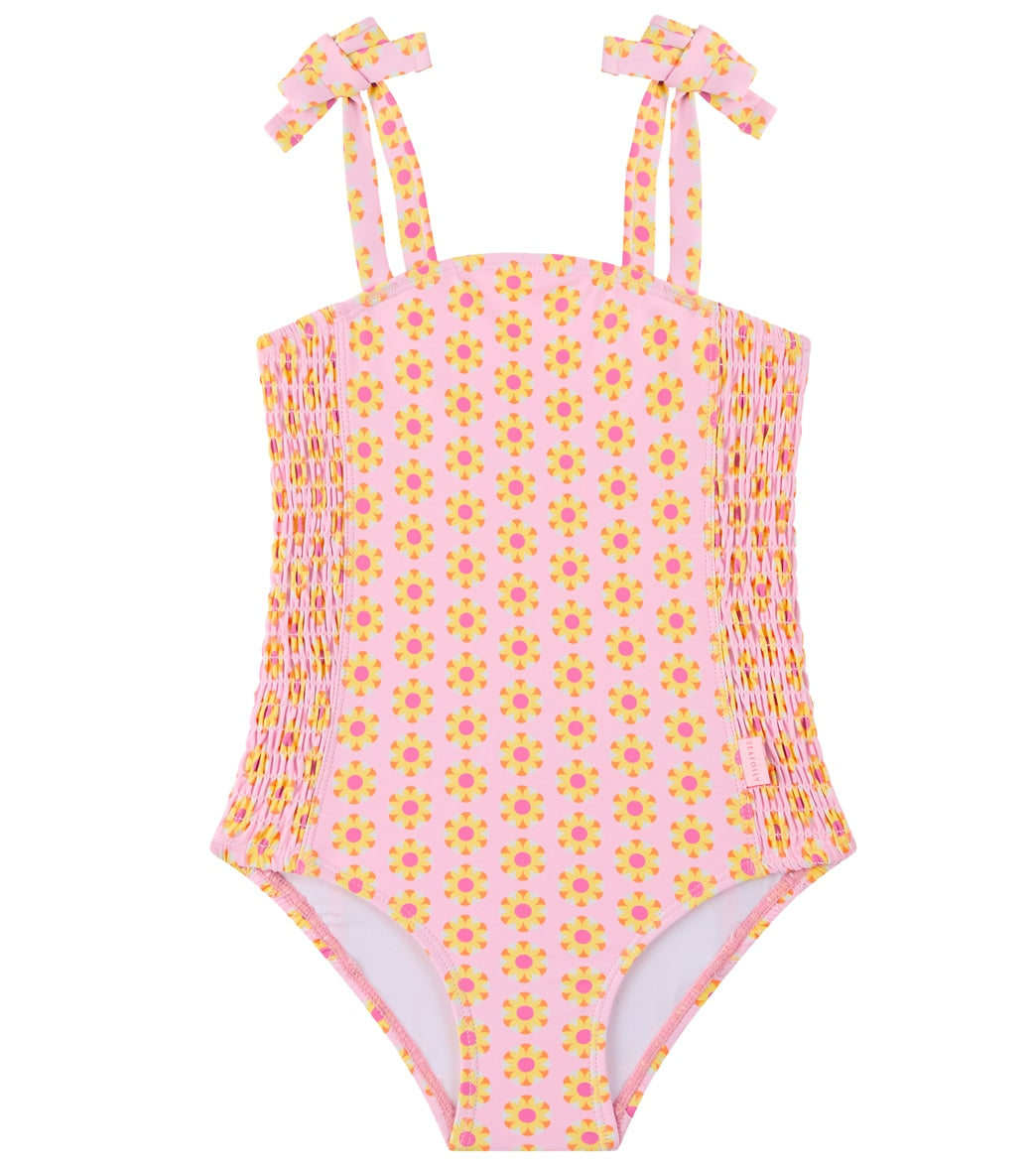 Seafolly Girls' Retro Blvd Shirred One Piece Swimsuit (Baby, Toddler ...