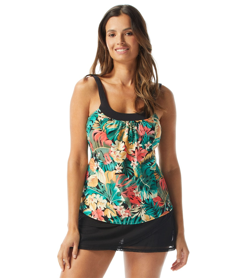 Coco Reef Ultra Fit Bra Sized Underwire Tankini Top - Tropical Lotus