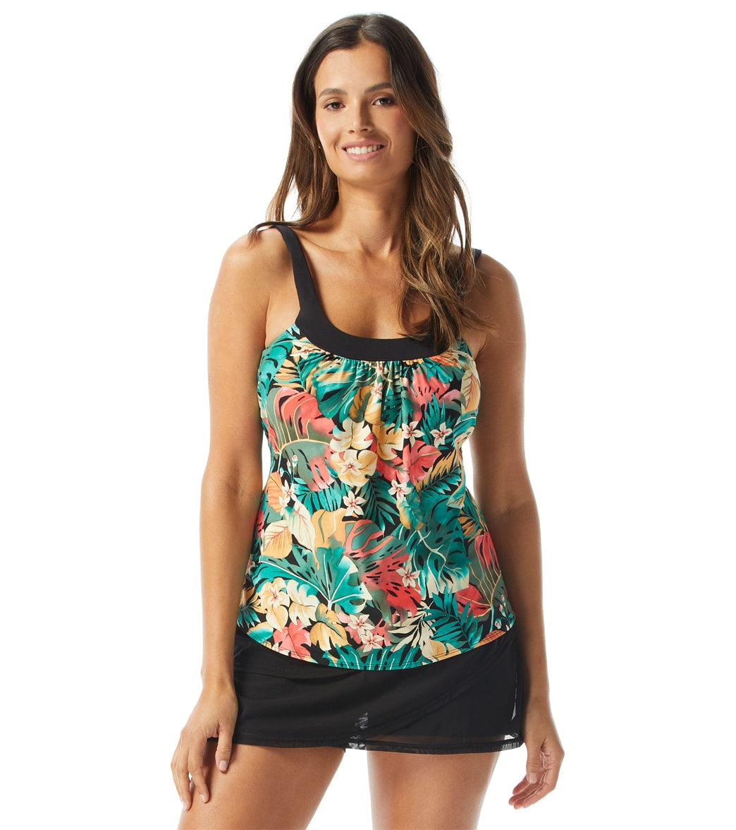 Coco Reef Women's Tropical Lotus Ultra Fit Bra Sized Tankini Top (C/D/DD/E/F  Cup) at