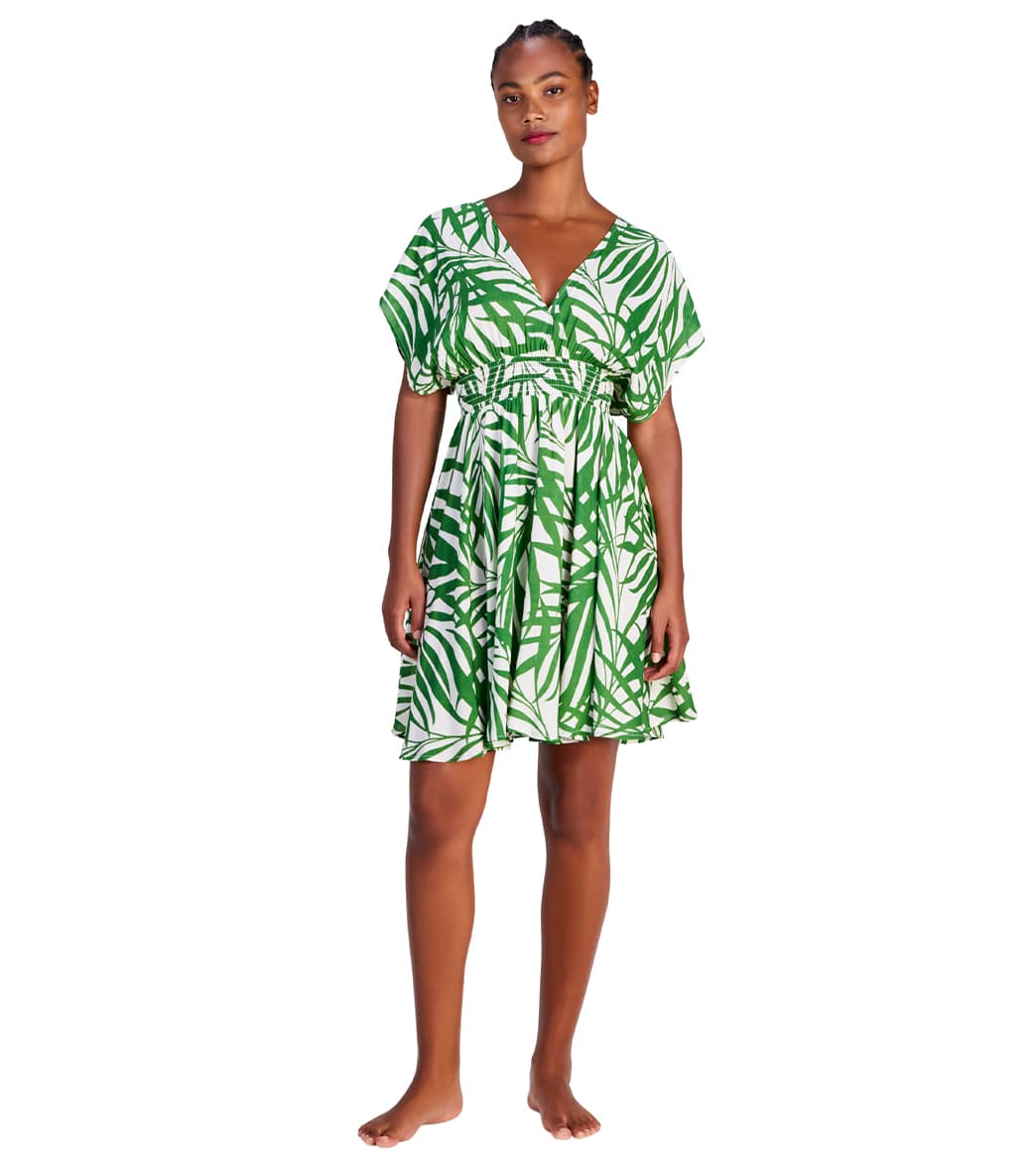 Kate Spade New York Women's Palm Fronds Open Back Cover Up Dress at  
