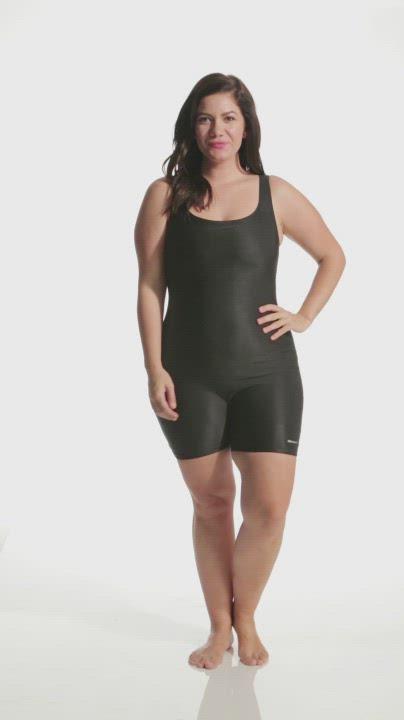 Sporti Plus Size Polyester Solid Fitness One Piece Unitard At 
