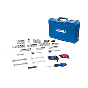 Kobalt 129-Piece Standard (SAE) and Metric Polished Chrome Mechanics Tool Set with Hard Case - Planet World Trading, Inc - Kobalt Tool Bag