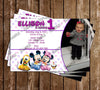 Disney Baby Mickey / Minnie Character Birthday Invitation