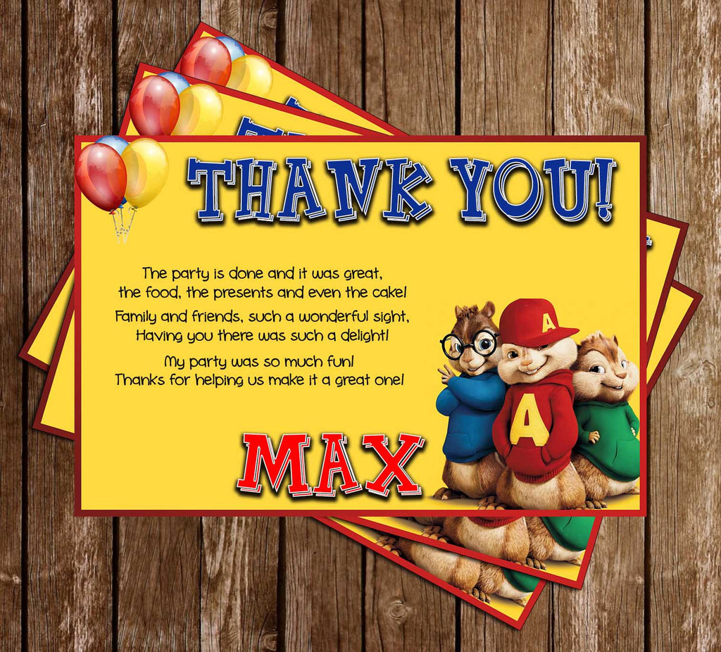 Free Printable Alvin And The Chipmunks Birthday Invitations