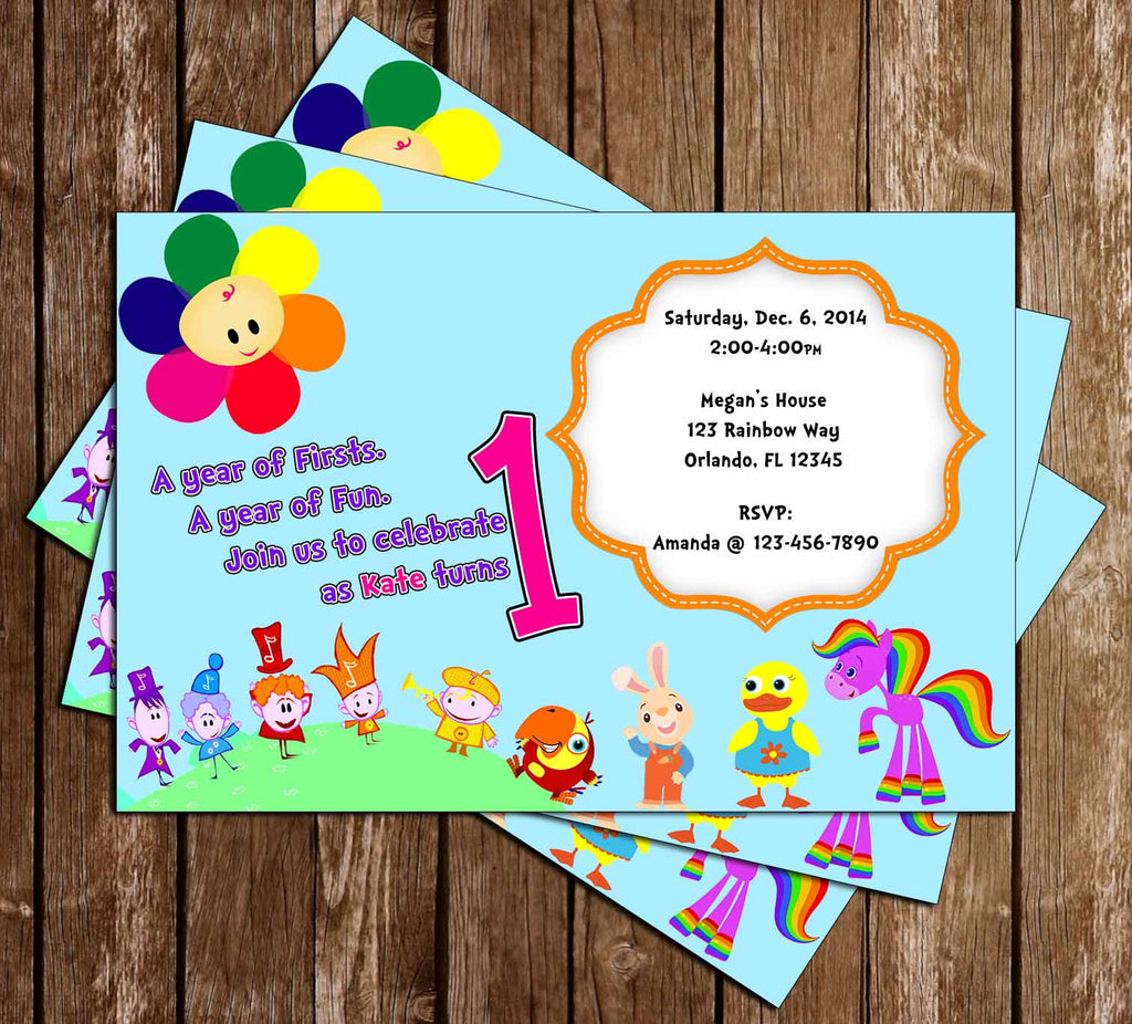 Novel Concept Designs - Baby First TV - 1st Birthday - Birthday Invitation