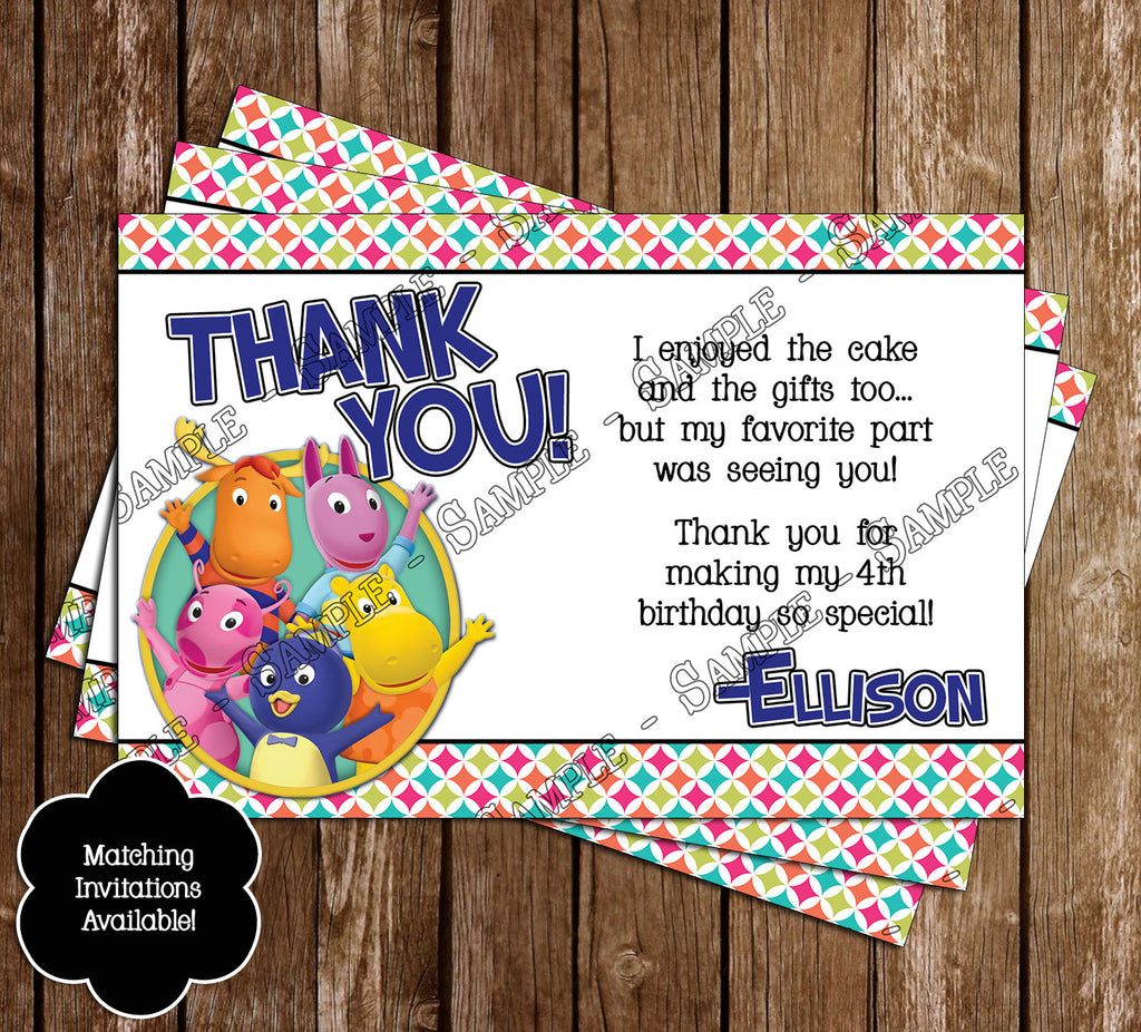 Novel Concept Designs - Backyardigans Birthday Party Ticket Invitations