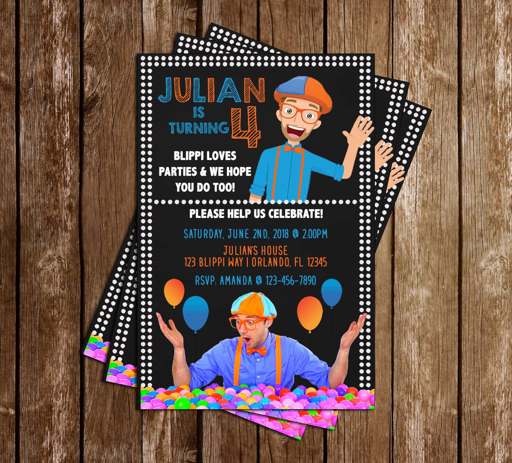 Novel Concept Designs - Blippi - Birthday Party - Thank You Card