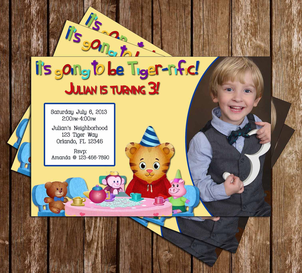 Novel Concept Designs - Daniel Tiger Show Birthday Invitation